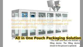 Efficient Pouch Packaging Line για πούδρες και υγρά
