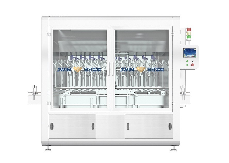 Μεγάλη ταχύτητα 100 ml μπουκάλι 16 κεφαλές πλήρωσης Πιστοκτόνο έμβολο Χημική μηχανή πλήρωσης υγρού