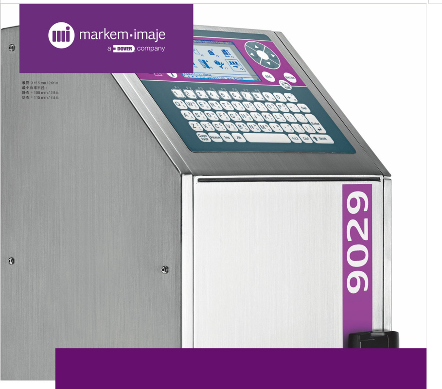 Markem·Imaje 9029 Μικρό χαρακτήρα Inkjet εκτυπωτής 100-240VAC, 50/60Hz, 34W