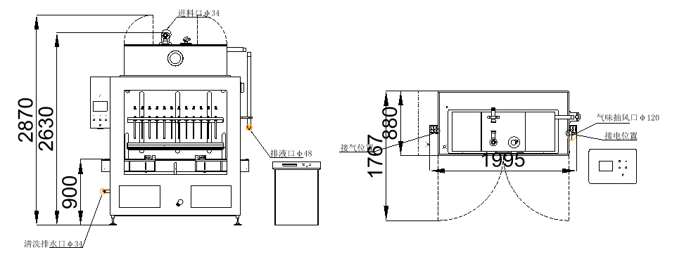 Μηχανή πλήρωσης βαρύτητας μικροεπιλογή CDP-8E με έλεγχο PLC και διαμόρφωση Schneider
