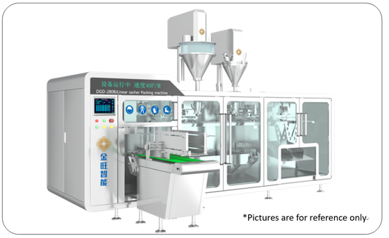 DGD-280BJ PLC ελεγχόμενη αυτόματη οριζόντια συσκευασία 380V 50Hz 6kw